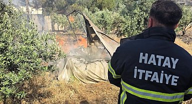 Hassa'da bahçe yangını