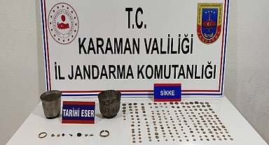 Karaman'da tarihi eser ele geçirildi: 6 tutuklama