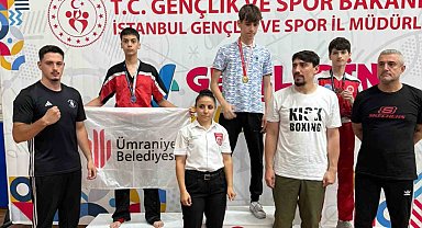Kick boksta Ümraniye rüzgarı: 2 altın, 2 gümüş madalya