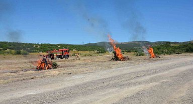 Kütahya'da orman yangını tatbikatı