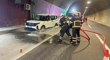 Osmangazi tünelinde yangına müdahale ve kurtarma operasyonu