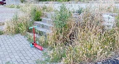 Otluk alana dönen bu park bakım ve temizlik bekliyor