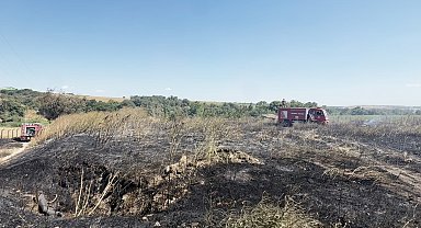 Silivri'de otluk alanda çıkan yangın söndürüldü
