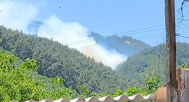 Soma'daki orman yangınına müdahale devam ediyor