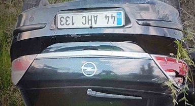 Takla atan otomobilin sürücüsü yaralandı