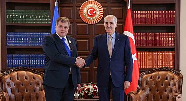 TBMM Başkanı Kurtulmuş, Estonya Parlamentosu Başkanı Hussar ile görüştü