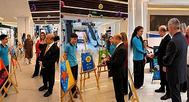 Ulalar Ortaokulu öğrencilerinin yıl sonu resim sergisi açıldı