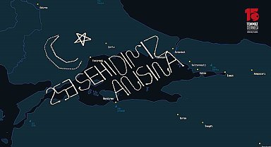 15 Temmuz şehitleri anısına İHA'lardan 253 kilometrelik rotada ay-yıldızlı radar izi