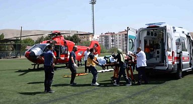 93 yaşındaki hasta hava ambulansıyla Malatya'ya sevk edildi