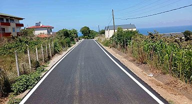 Akçakoca'da 7,5 kilometrelik grup yolunda çizgi çalışması tamamlandı