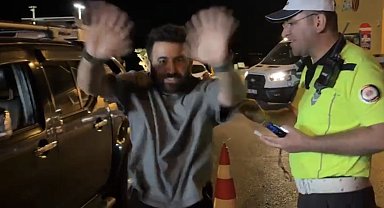 Alkol çıkmayınca sevinçten yerinde duramadı