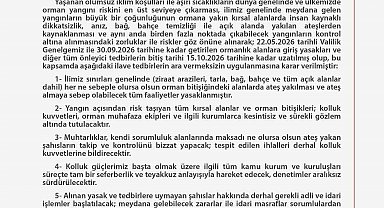 Ankara'da orman yangınlarının önlenmesine yönelik tedbirler 15 Ekim tarihine kadar uzatıldı