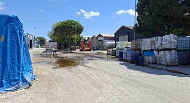 Balıkesir'de yere dökülen kimyasal madde paniğe neden oldu