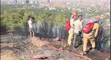 Başkarçı Dağında çıkan orman yangını kısa sürede kontrol altına alındı