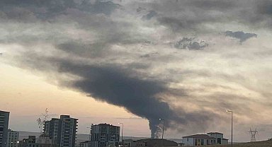 Batman'da ulusal market zincirinin ana dağıtım deposunda büyük yangın