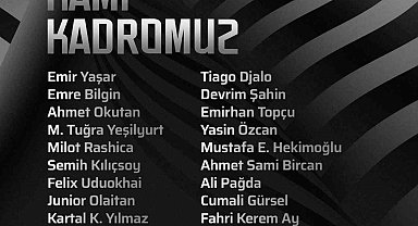 Beşiktaş'ın kamp kadrosu belli oldu