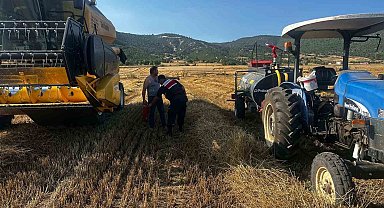 Bilecik'te biçerdöver operatörlerine yangın eğitimi