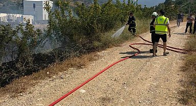 Bilecik'te YHT hattı yakınında çıkan otluk yangını anında söndürüldü