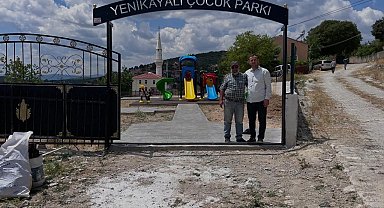 Boyabat'ta köy çocuklarına yeni oyun parkı