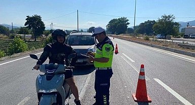 Çanakkale'de motosiklet denetimi