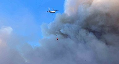 Çine orman yangınına 4 helikopter 2 uçak havadan müdahale ediyor