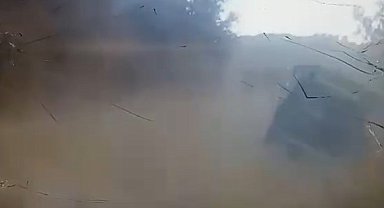 Çine'deki yangın bölgesinde korkutan kaza: Cip uçuruma böyle yuvarlandı