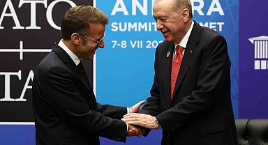 Cumhurbaşkanı Erdoğan, Macron ile görüştü