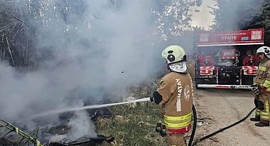 Defne'de sazlık alan yangını büyümeden söndürüldü