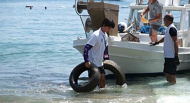 Deniz Dibi Temizliğinin 10. Etabı Türkbükü'nde gerçekleştirildi