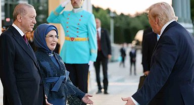 Devlet ve hükümet başkanları ile eşleri onuruna Cumhurbaşkanlığı Külliyesi'nde resepsiyon verildi