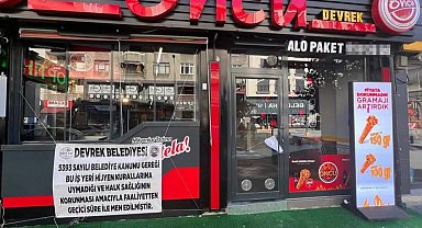 Devrek'te kurallara uymayan iş yeri mühürlendi