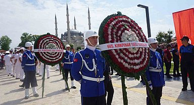 Edirne'de Kırkpınar'ın ağa karşılama geleneği bozulmadı
