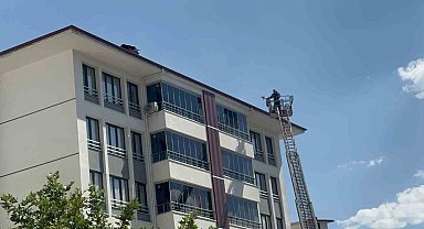 Elazığ'da 7 katlı binada baca yangını