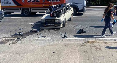 Eskişehir'de otomobil ile motosiklet çarpıştı: 3 yaralı
