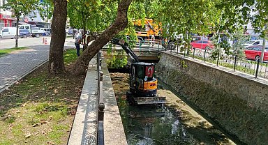 Gemlik Çarşı Deresi'nde temizlik çalışmaları başladı