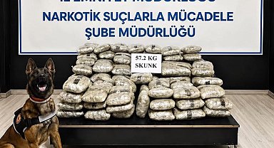 Hakkari'de 57 kilo 200 gram skunk ele geçirildi