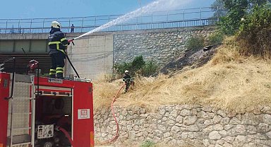 Hamsu Köprüsü'nde çıkan yangın söndürüldü