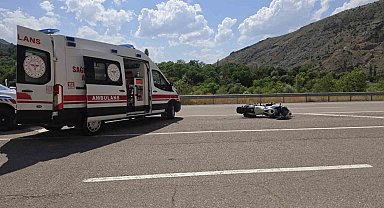 İspir'de motosiklet kazası: 1 Yaralı