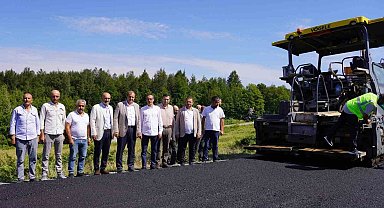 İznik-Gölcük bağlantı yoluna sıcak asfalt