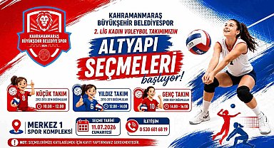 Kahramanmaraş Büyükşehir Belediyespor Kadın Voleybol Takımı altyapı seçmeleri başlıyor