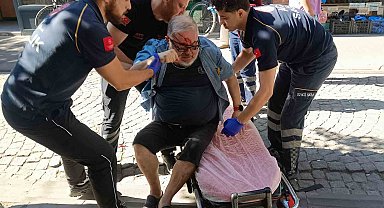Kaldırımda yürürken hastanelik oldu
