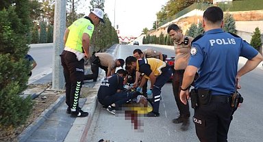 Karaman'da otomobilin çarptığı elektrikli bisikletin sürücüsü ağır yaralandı