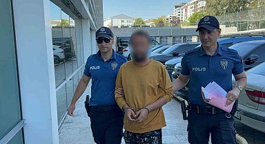 Kediye tekme atarken kameraya yansıyan şahıs yakalandı