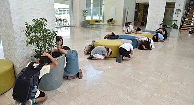 Kepez'de deprem ve yangın tatbikatı