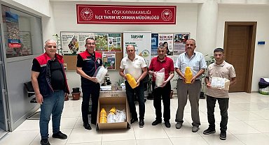 Köşk'te üreticilere yüzde 50 hibeli Akdeniz Meyve Sineği tuzağı desteği