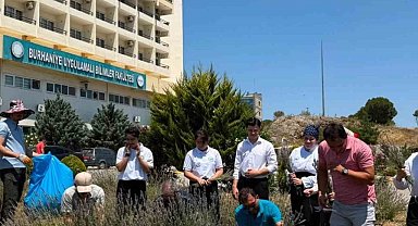 Lavanta kokulu okulda hasat heyecanı yaşandı