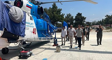 Mersin'de yangın ekibinin çalışmaları yerinde incelendi