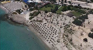 Önü plaj, arkası tarla: Organik plajda elektrik güneşten, ikramlar bahçeden