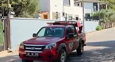 Orman ekiplerinden megafonlu yangın uyarısı