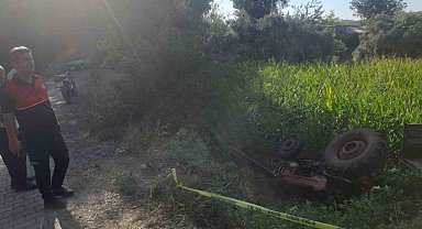Osmaniye'de traktör devrildi, 2 kişi yaralandı